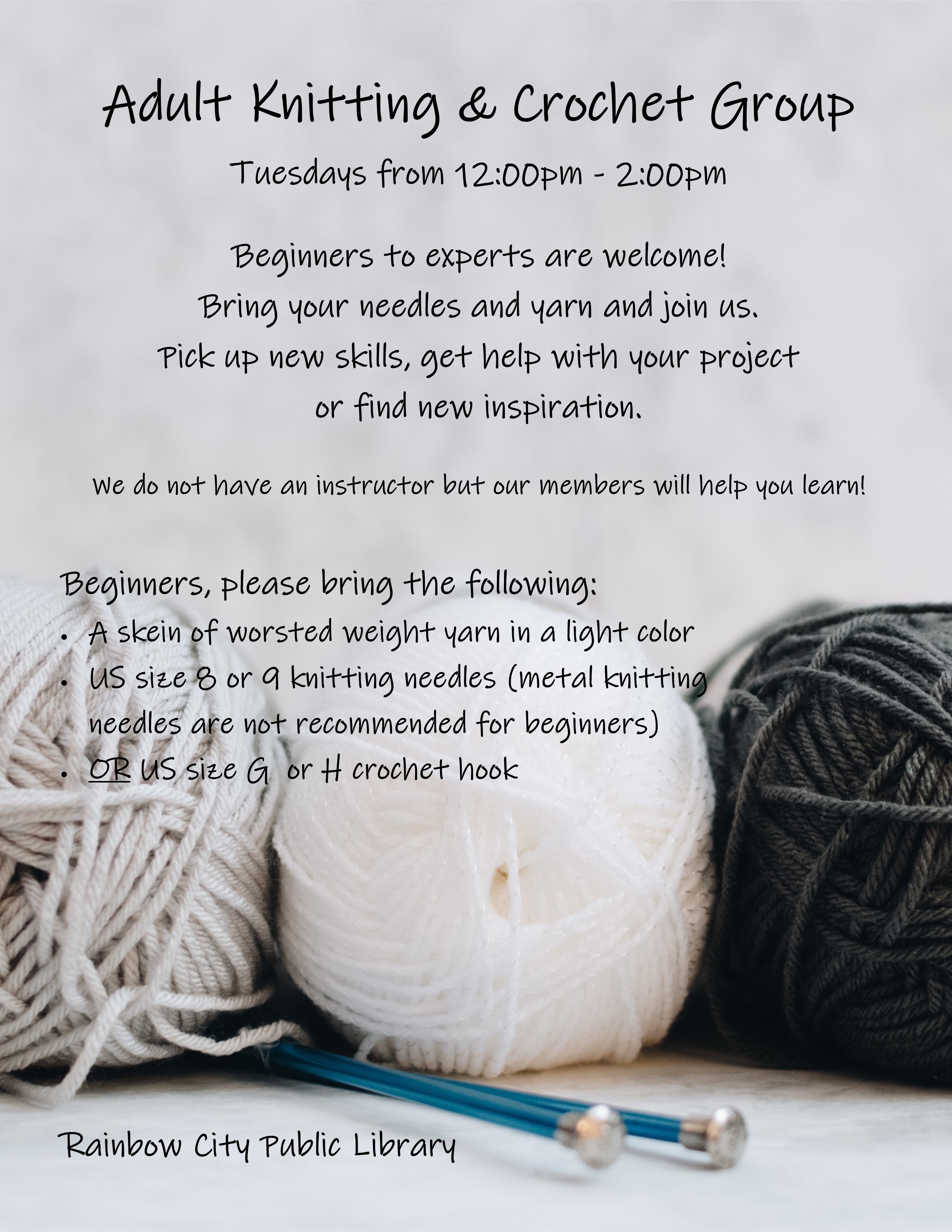 Knitting & Crochet group - sign July 2021